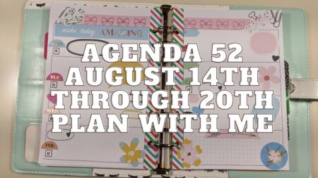 Agenda, 2023, August 14 52 August 14th Through 20th Plan With Me